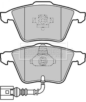 BORG & BECK Комплект тормозных колодок, дисковый тормоз BBP2012